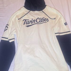 Minnesota Twins 47 Brand Navy and Cream Hoodie